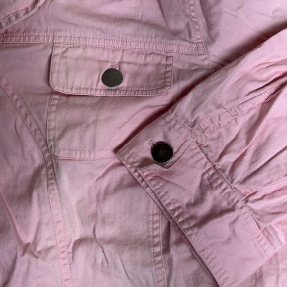 C.J. Banks Pink Stretch Cotton Jacket With Snap Closures - Picture 4 of 6